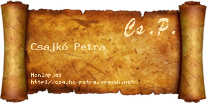 Csajkó Petra névjegykártya