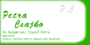 petra csajko business card